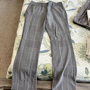 Purple/black striped tall pants